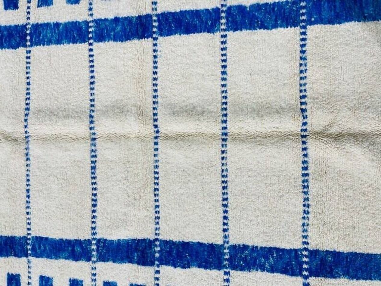 Handwoven rug 250x150 cm, wool, blue, Morocco - 198699