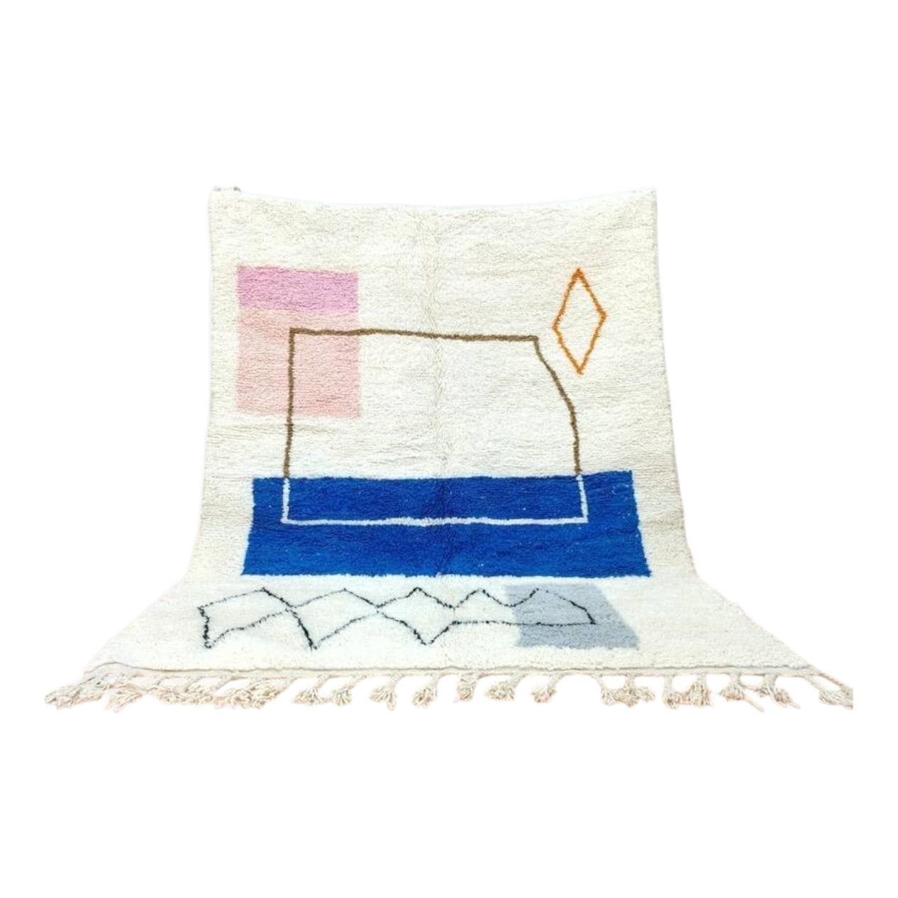 Ręcznie tkany dywan 250x150 cm, wełna, multikolor, Maroko