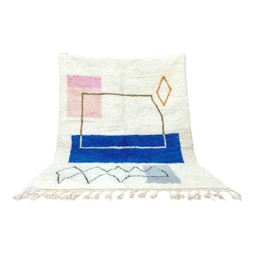 Ręcznie tkany dywan 250x150 cm, wełna, multikolor, Maroko