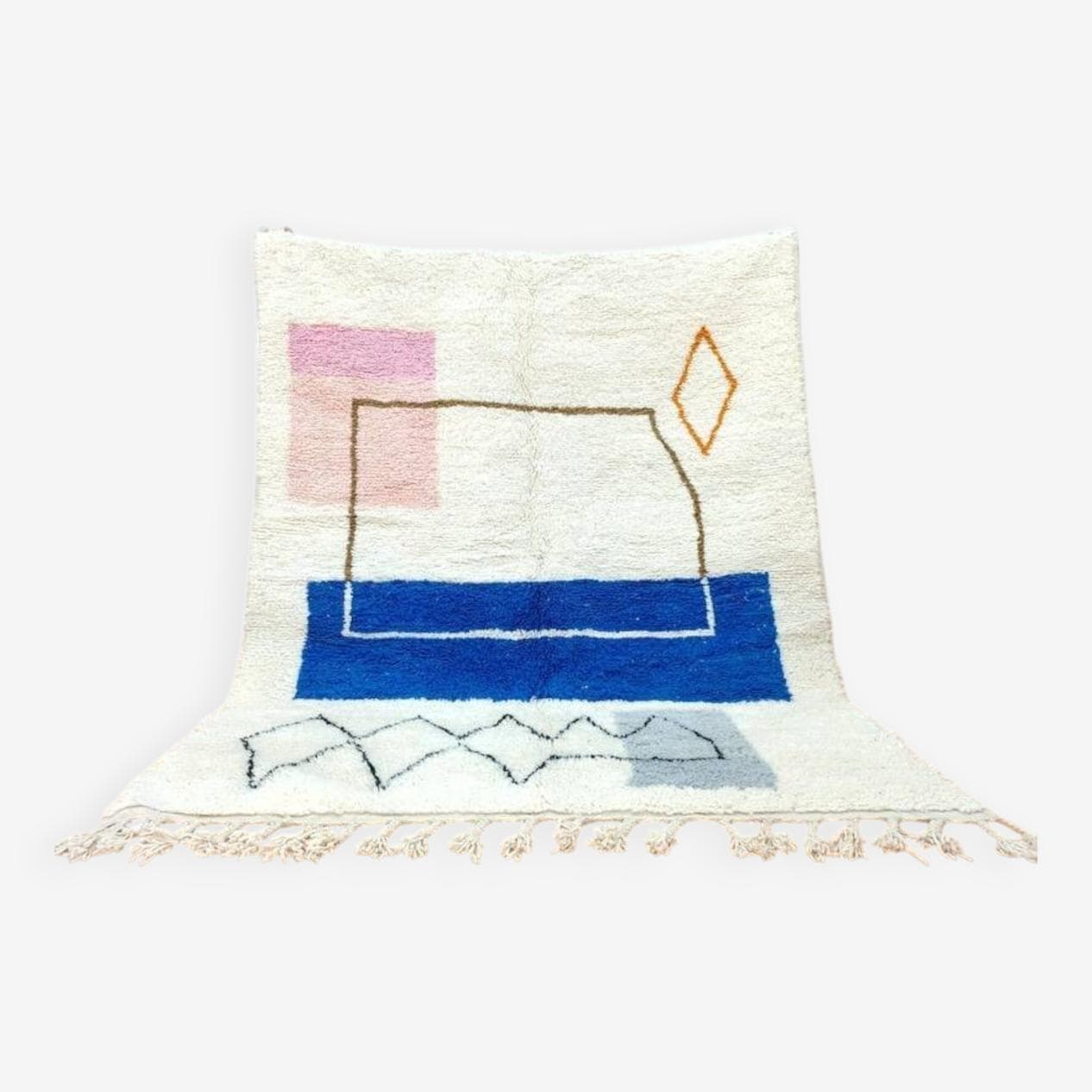 Ręcznie tkany dywan 250x150 cm, wełna, multikolor, Maroko - 198655