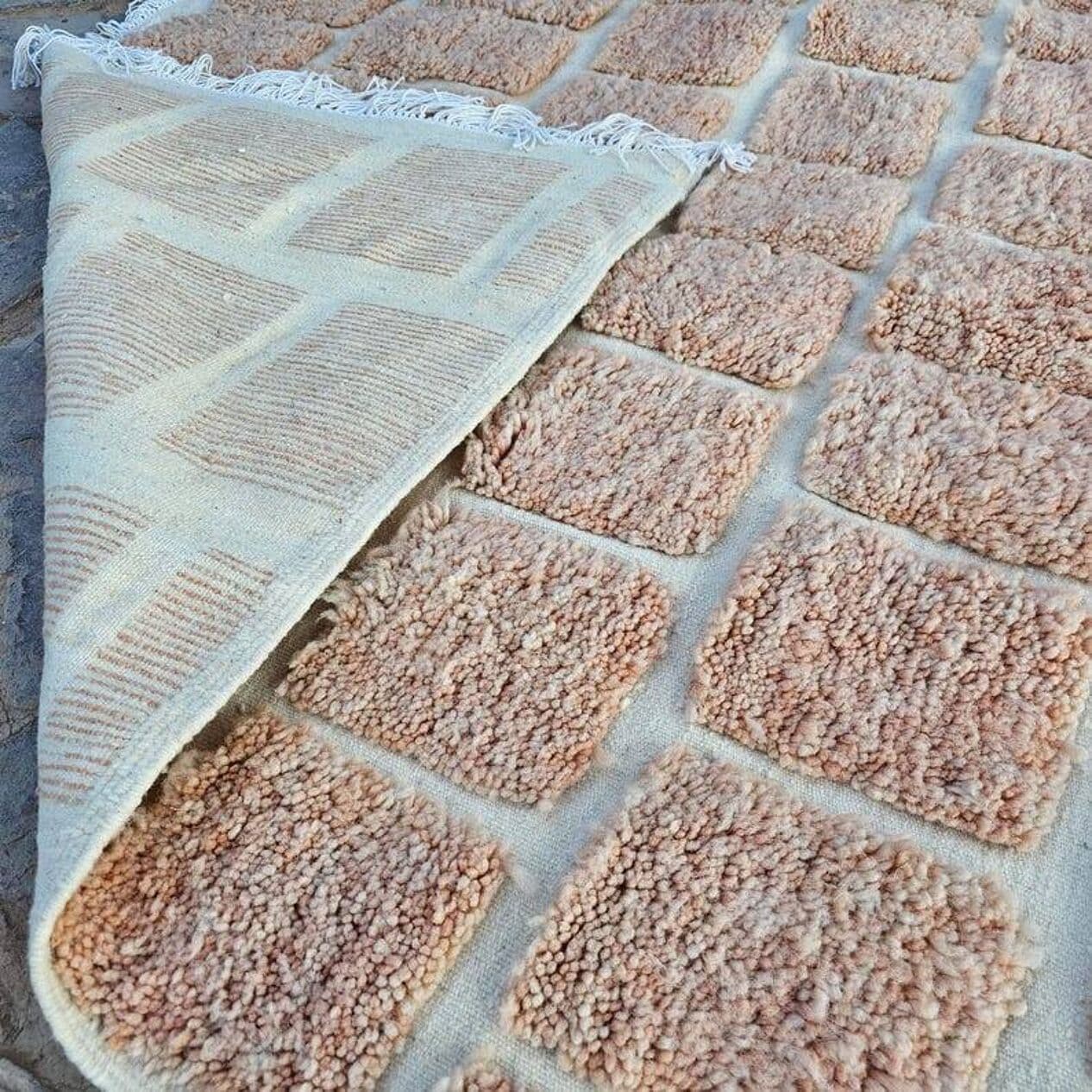 Ręcznie tkany dywan 250x150 cm, wełna, wielokolorowy, Maroko - 198639