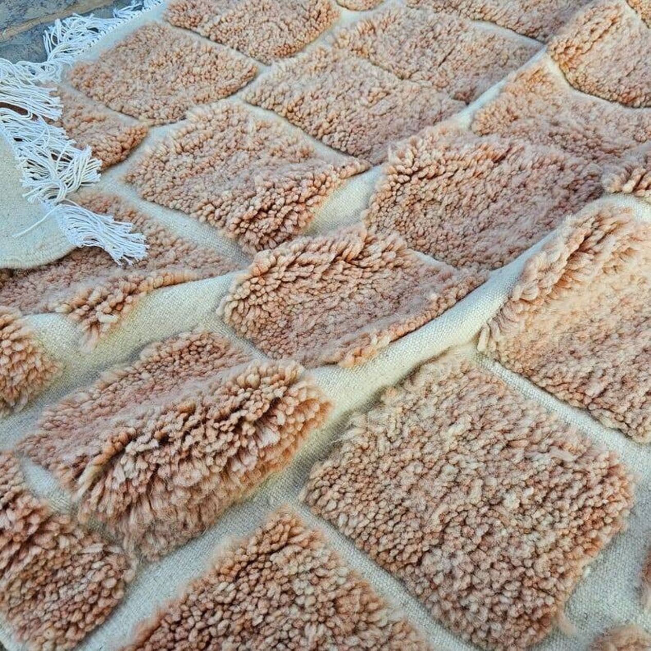 Ręcznie tkany dywan 250x150 cm, wełna, wielokolorowy, Maroko - 198636