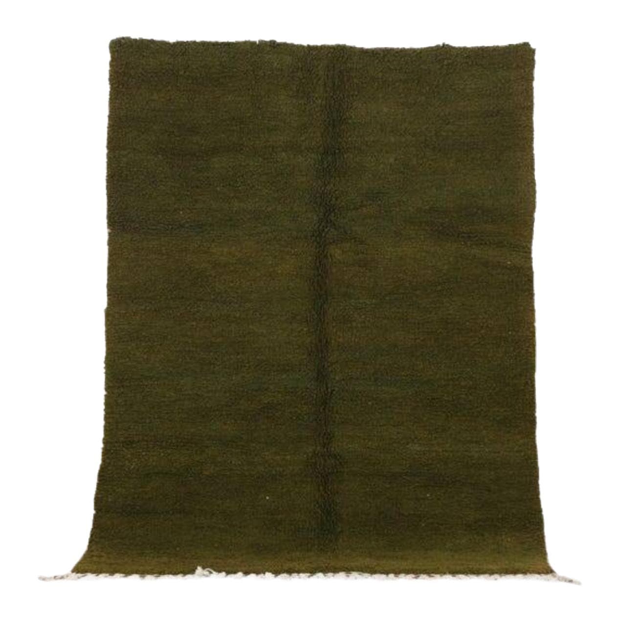 Ręcznie tkany dywan 250x150 cm, wełna, oliwkowy, Maroko