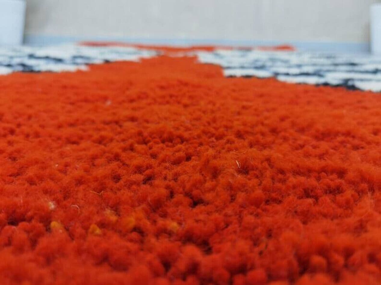 Ręcznie tkany dywan 200x300 cm, wełna, czerwony, czarny, biały, Maroko - 198573