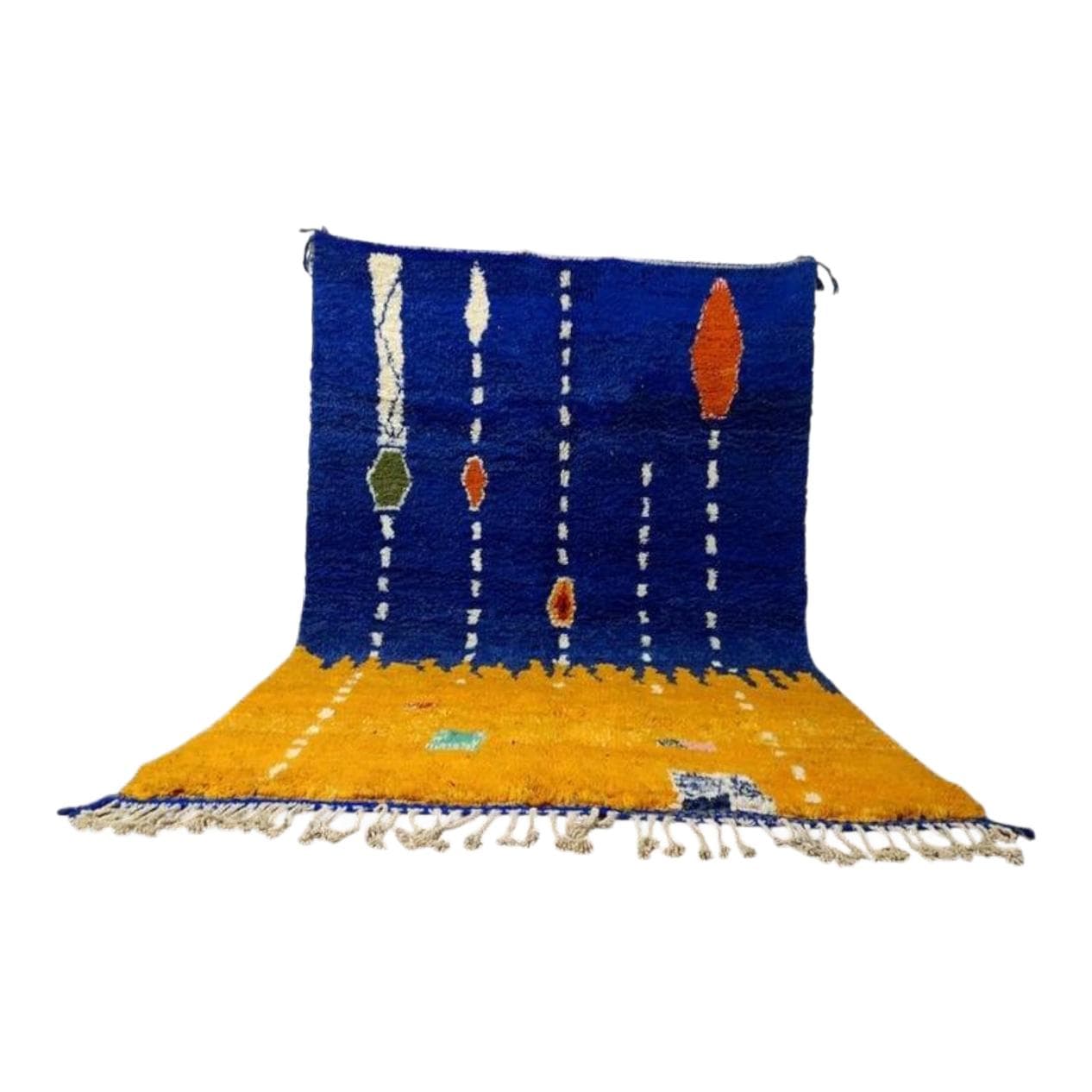 Ręcznie tkany dywan 250x150 cm, wełna, multikolor, Maroko