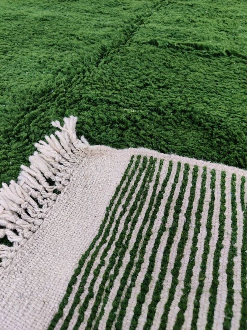 Ręcznie tkany dywan 200x300 cm, wełna, zielony, Maroko - 198546