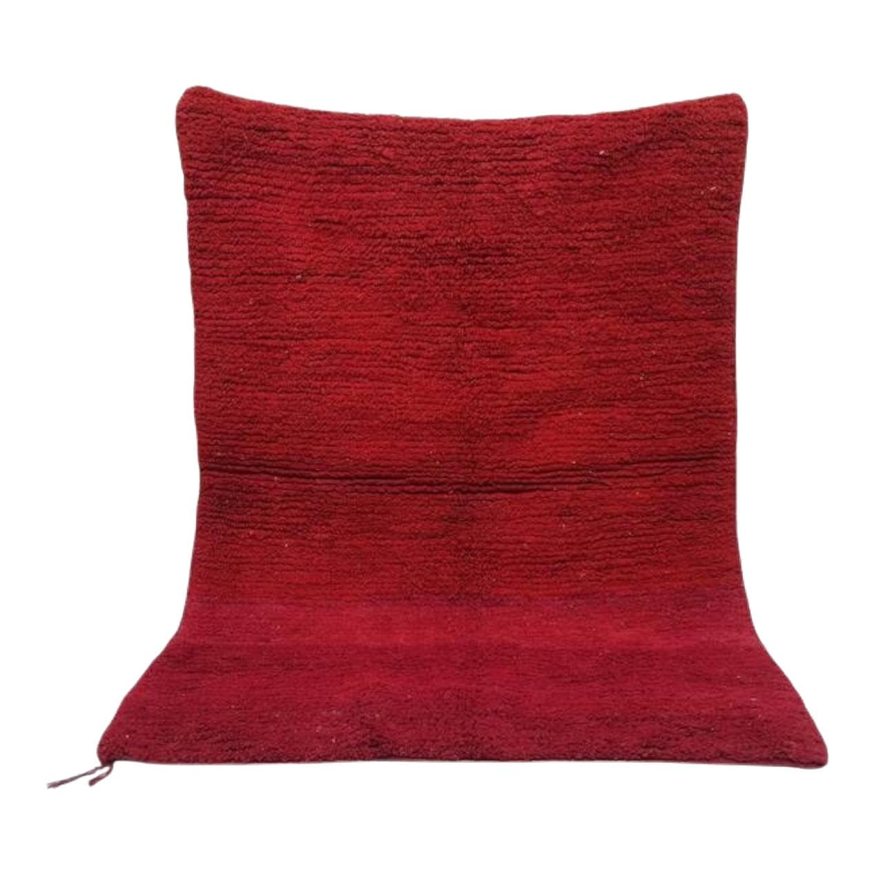 Ręcznie tkany dywan 250x150 cm, wełna, czerwony, Maroko