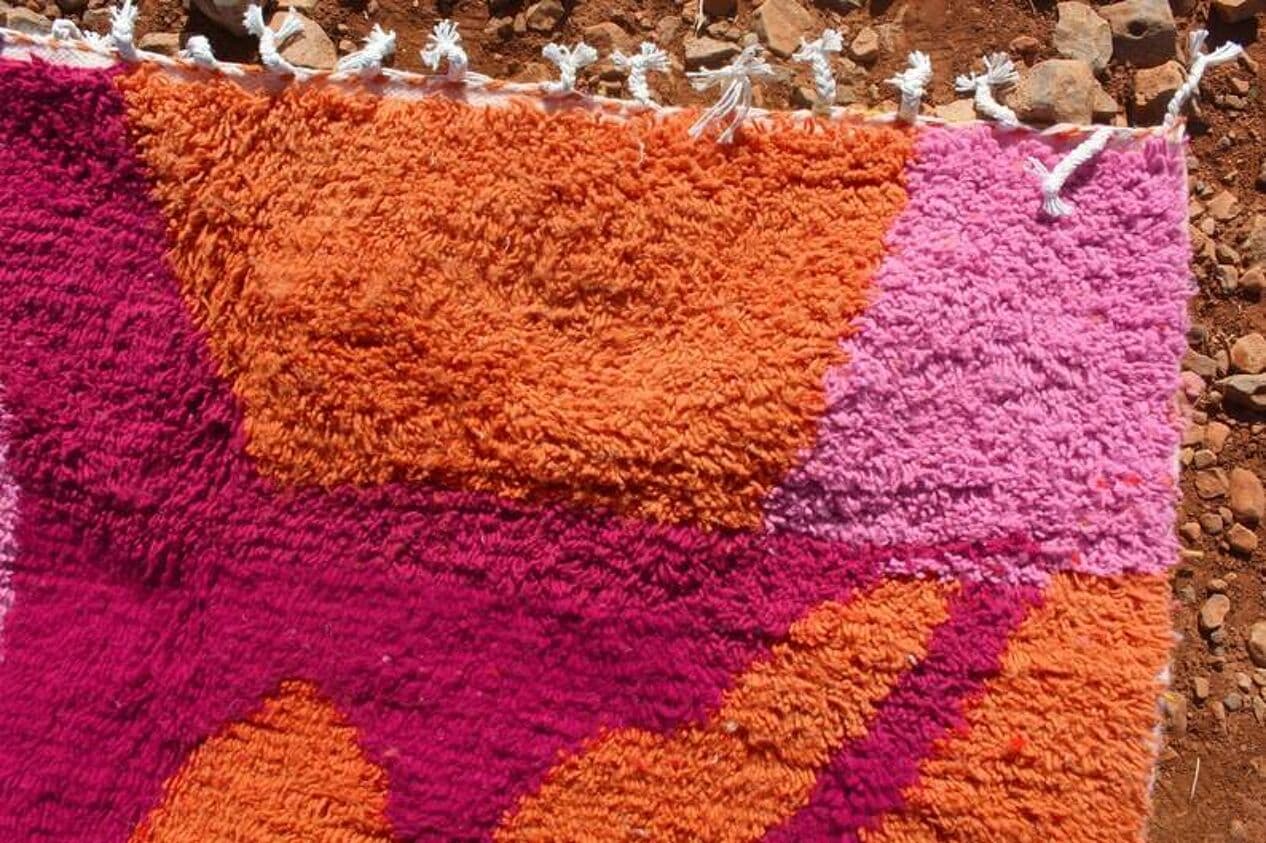 Ręcznie tkany dywan 250x150 cm, wełna, multikolor, Maroko - 198513