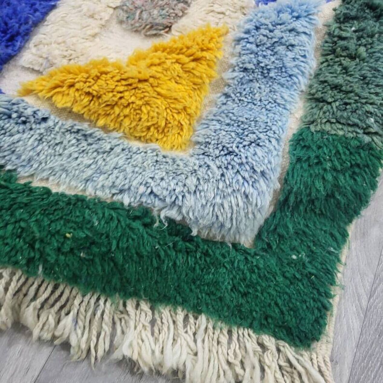 Ręcznie tkany dywan 250x150 cm, wełna, multikolor, Maroko - 198436