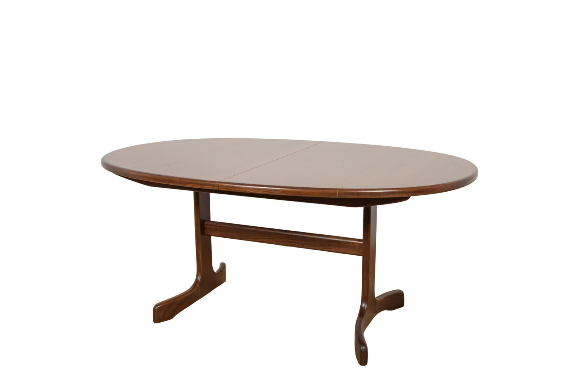 Extendable Oval Table, dark brown teak, G-Plan, United Kingdom, 1960s.