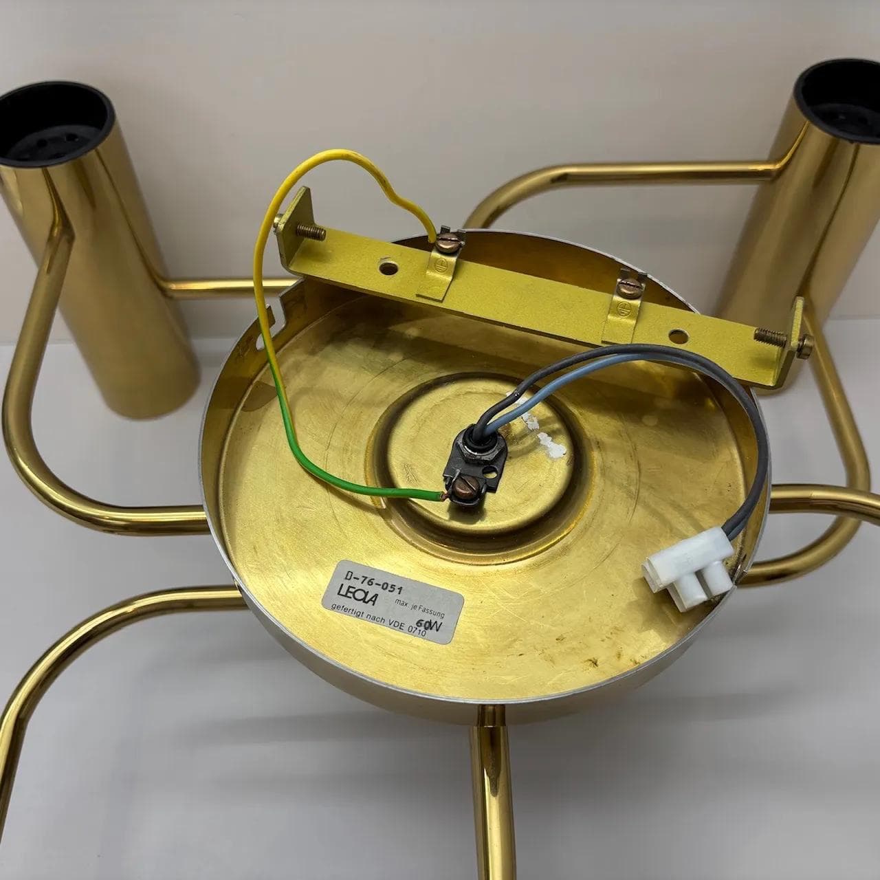 Wall sconce Leola, golden brass, by G. Sciolari, Germany, 1970s. - 14152