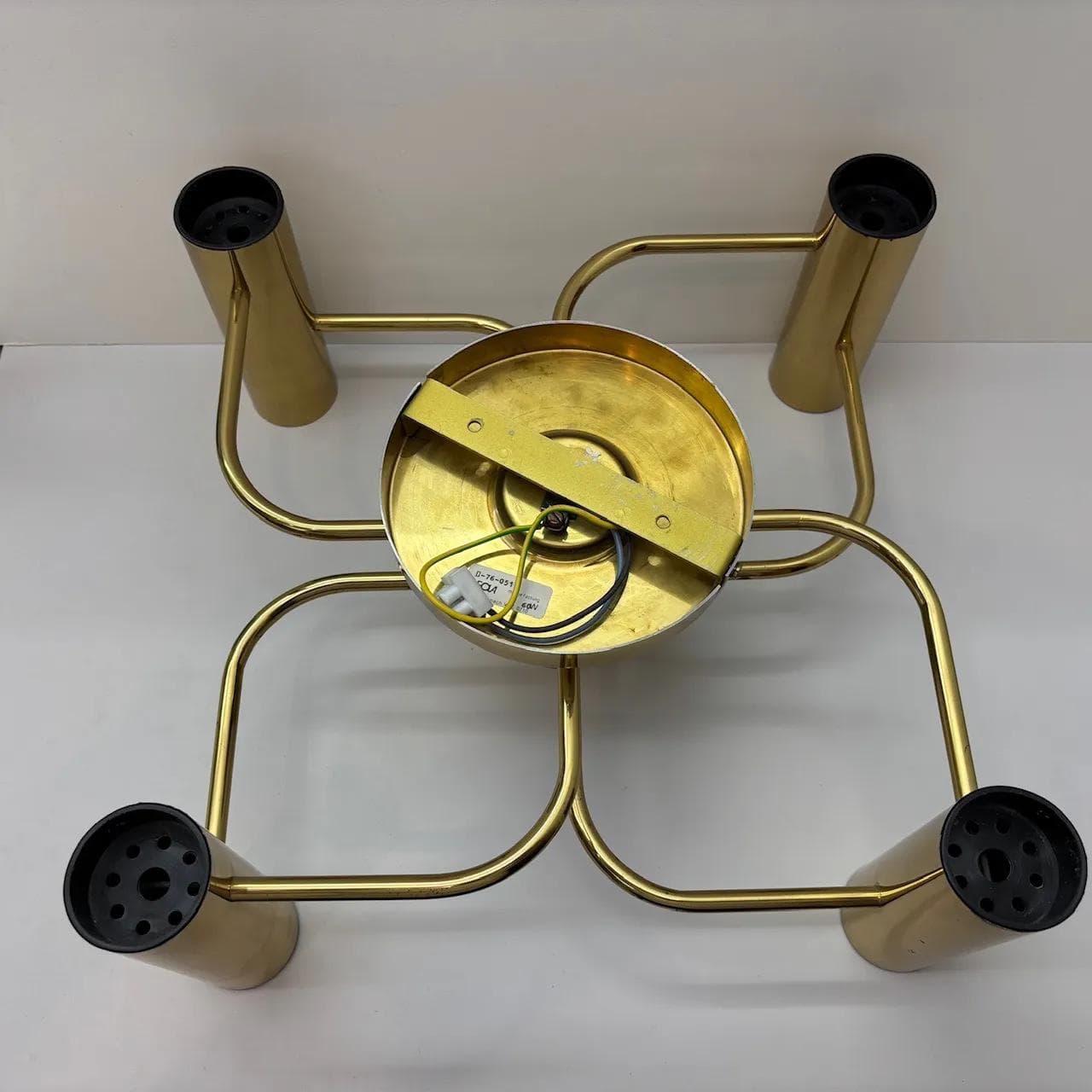 Wall sconce Leola, golden brass, by G. Sciolari, Germany, 1970s. - 14150