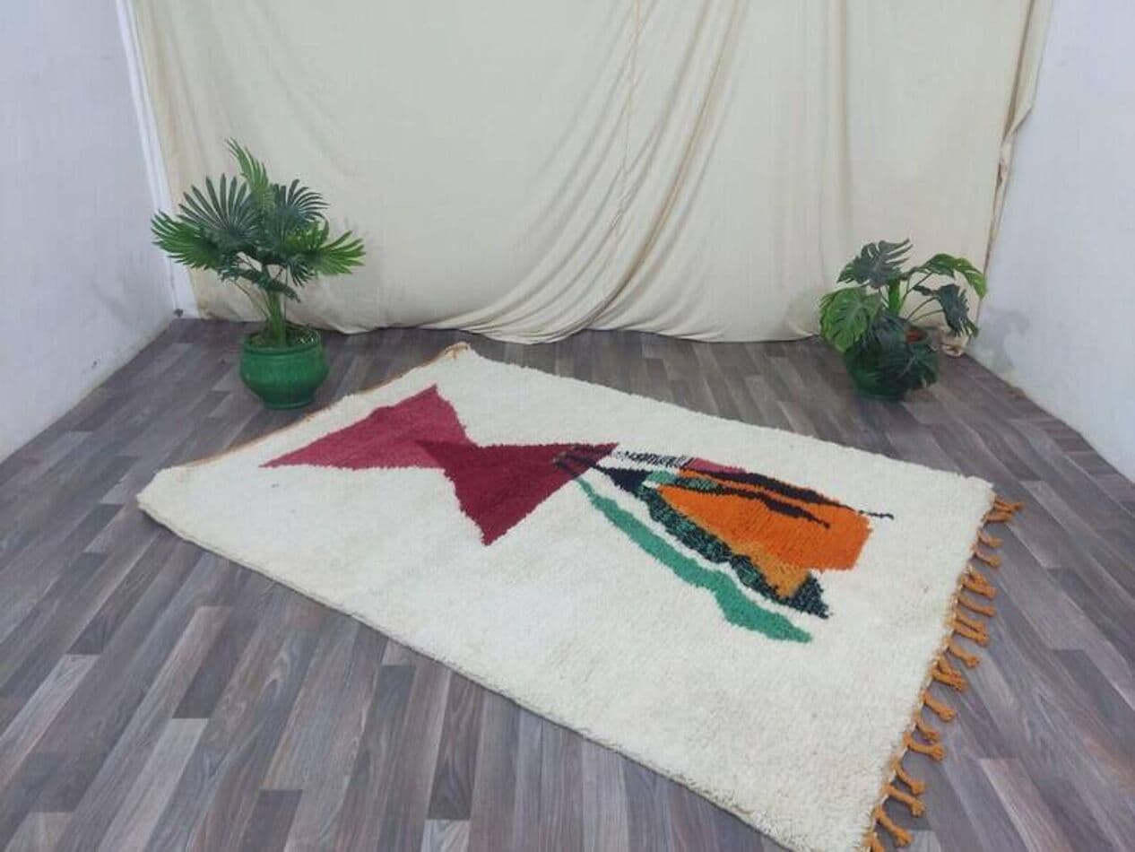 Ręcznie tkany dywan 270x170 cm, wełna, multikolor, Maroko - 200427