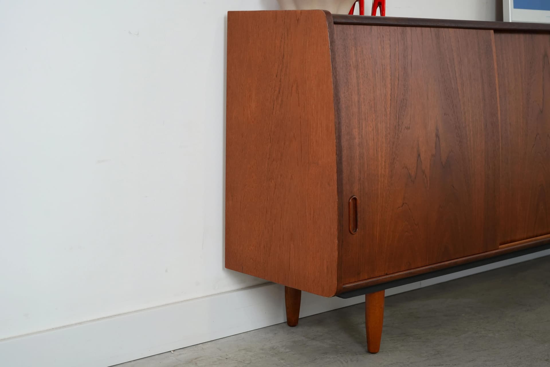 Sideboard, brown teak, Denmark, 1970s - 14373