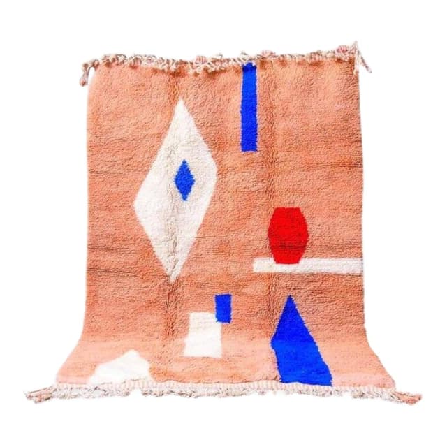 Ręcznie tkany dywan 250x150 cm, wełna, multikolor, Maroko - WYMIARY