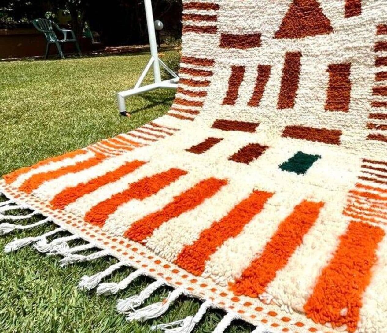 Handwoven rug 150x300 cm, wool, multicolour, Morocco - 200382