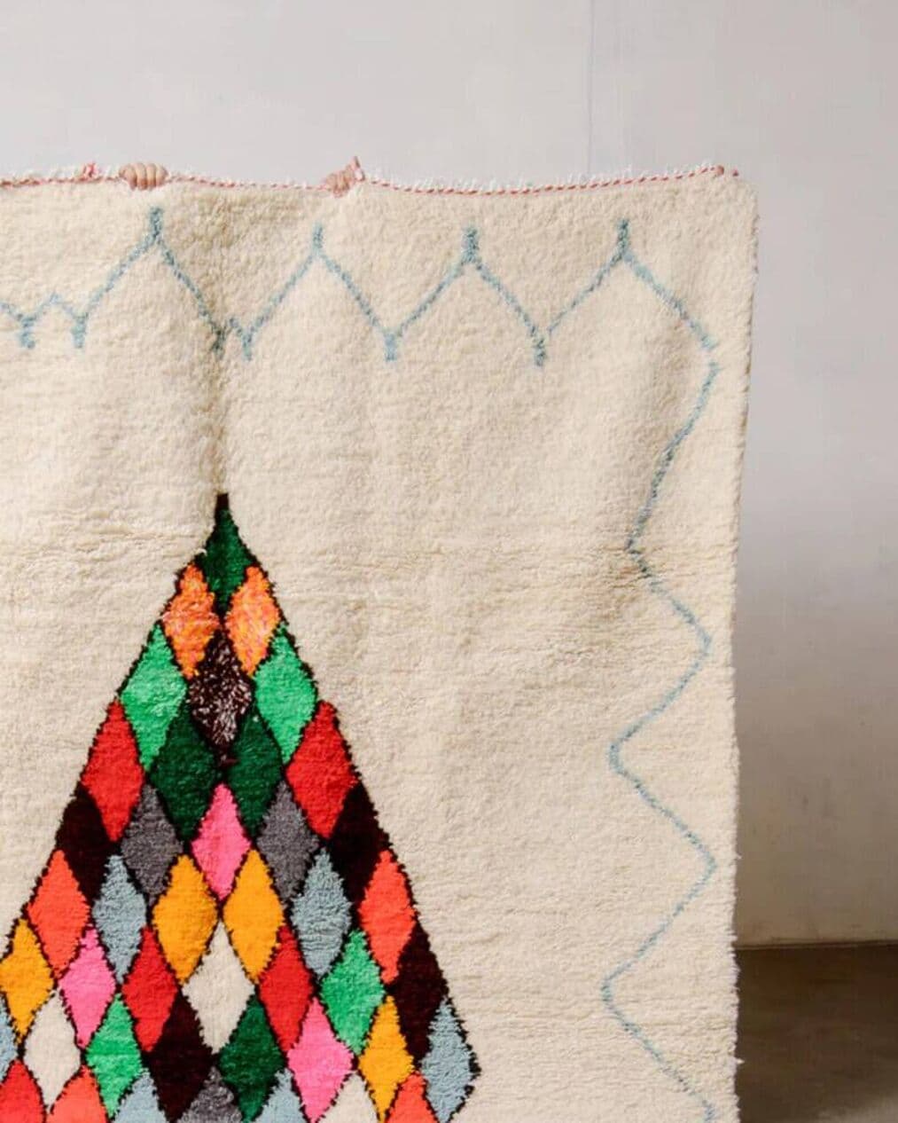 Ręcznie tkany dywan 250x200 cm, wełna, wielokolorowy, Maroko - 201095