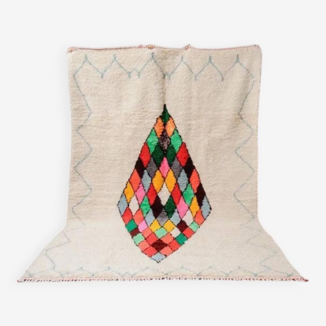 Ręcznie tkany dywan 250x200 cm, wełna, wielokolorowy, Maroko - 201093