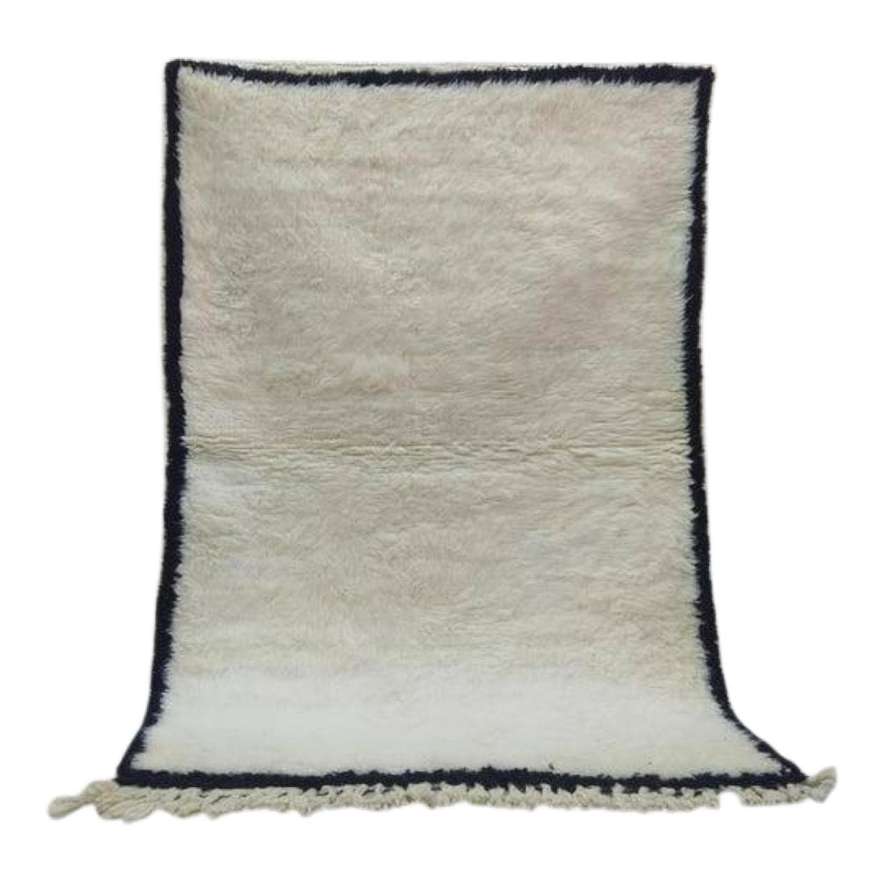 Ręcznie tkany dywan 250x150 cm, wełna, biały, czarny, Maroko