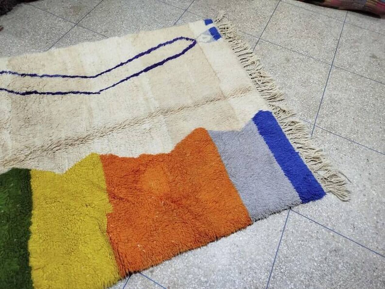 Ręcznie tkany dywan 250x150 cm, wełna, wielokolorowy, Maroko - 201029