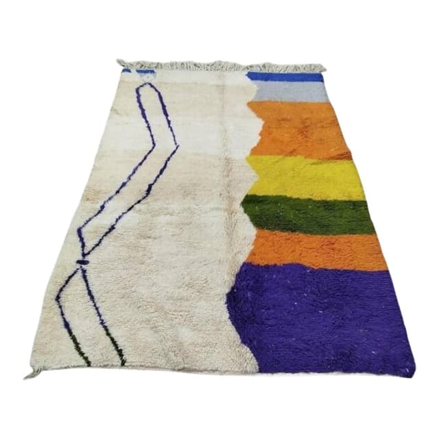 Ręcznie tkany dywan 250x150 cm, wełna, wielokolorowy, Maroko - WYMIARY