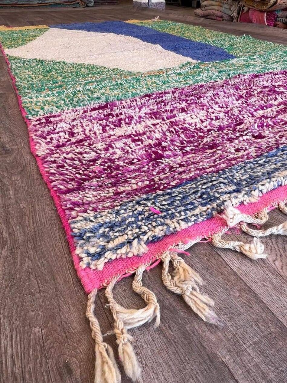 Ręcznie tkany dywan 250x150 cm, wełna, wielokolorowy, Maroko - 200887