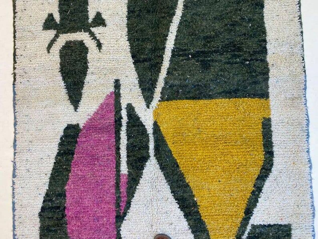 Ręcznie tkany dywan 250x150 cm, wełna, multikolor, Maroko - 200862