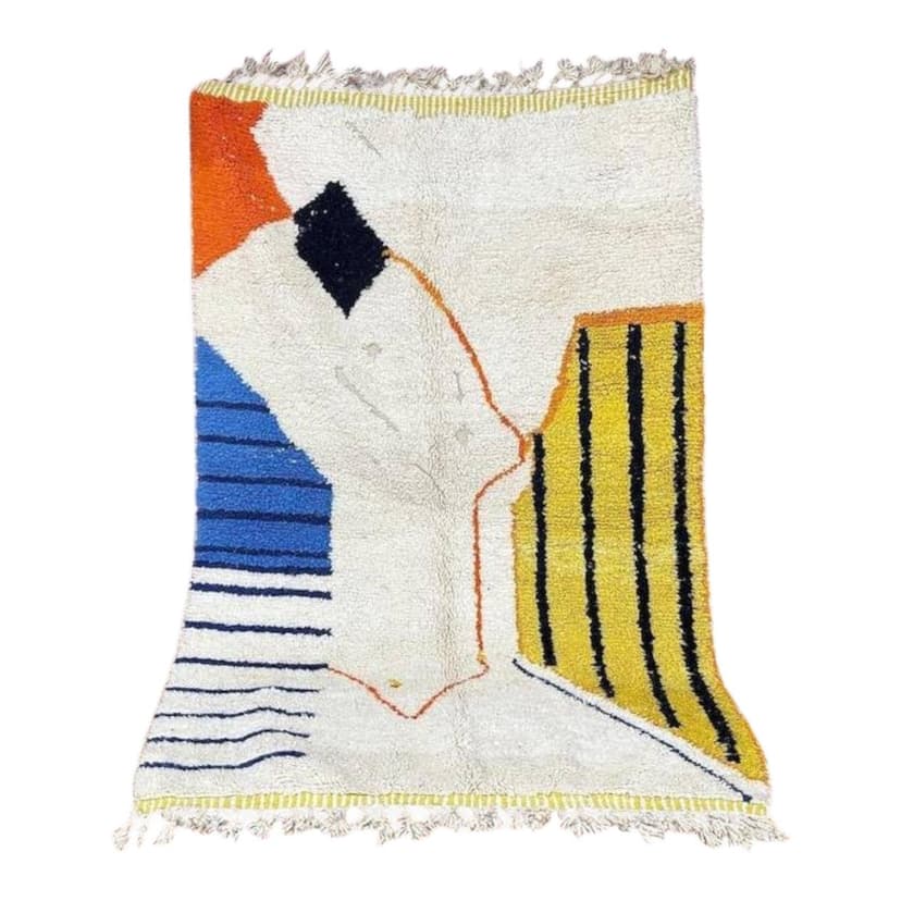 Ręcznie tkany dywan 250x150 cm, wełna, multikolor, Maroko