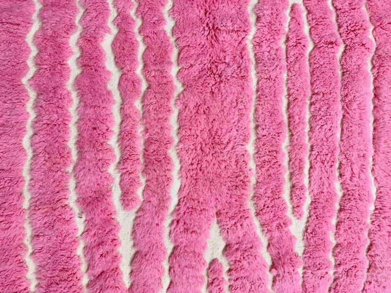 Ręcznie tkany dywan 250x150 cm, wełna, różowy, Maroko - 200770