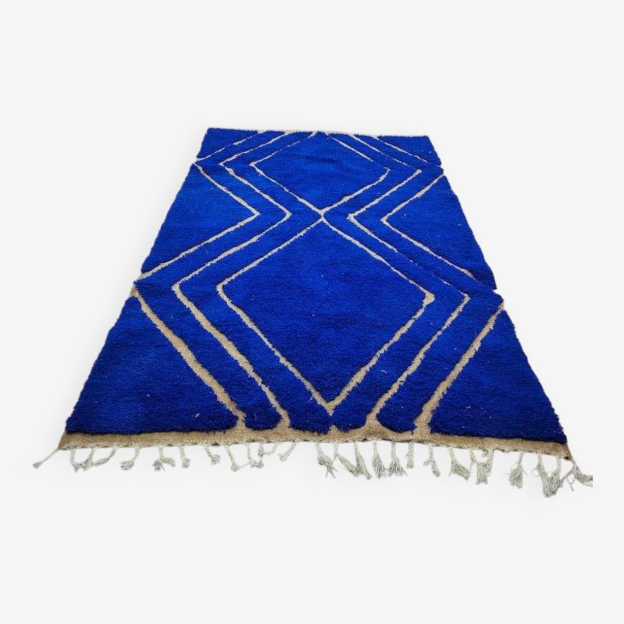 Ręcznie tkany dywan 250x200 cm, wełna, niebieski, Maroko - 200761