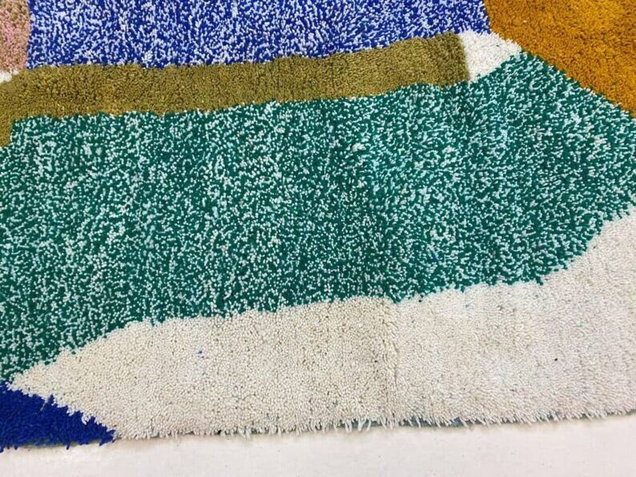 Ręcznie tkany dywan 250x150 cm, wełna, multikolor, Maroko - 200739