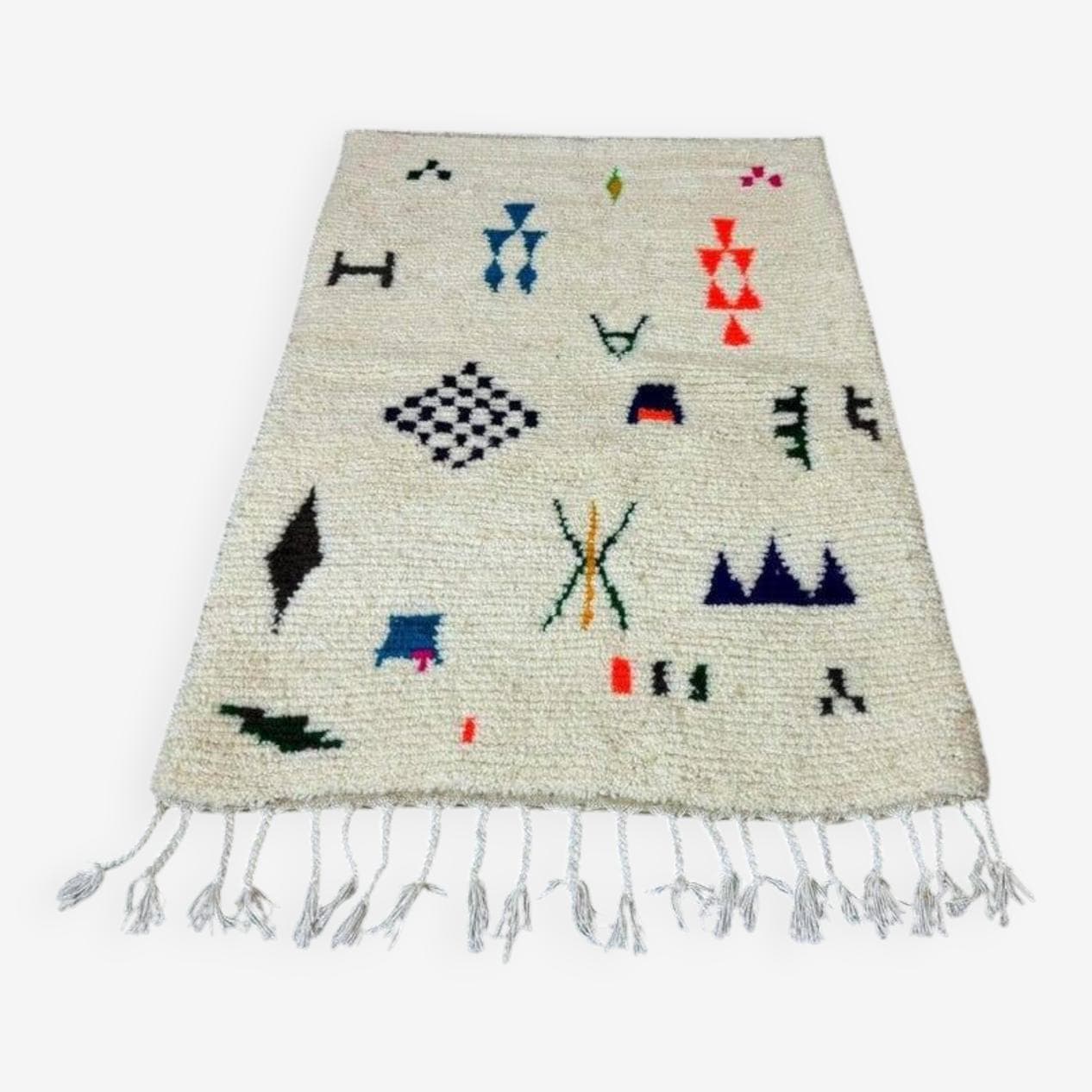 Ręcznie tkany dywan 250x150 cm, wełna, multikolor, Maroko - 200709