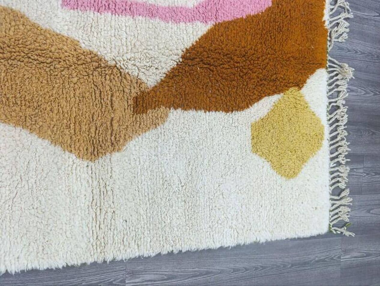 Ręcznie tkany dywan 200x300 cm, wełna, multikolor, Maroko - 200678