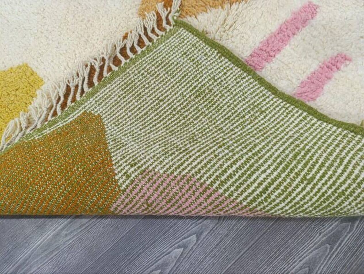 Ręcznie tkany dywan 200x300 cm, wełna, multikolor, Maroko - 200679