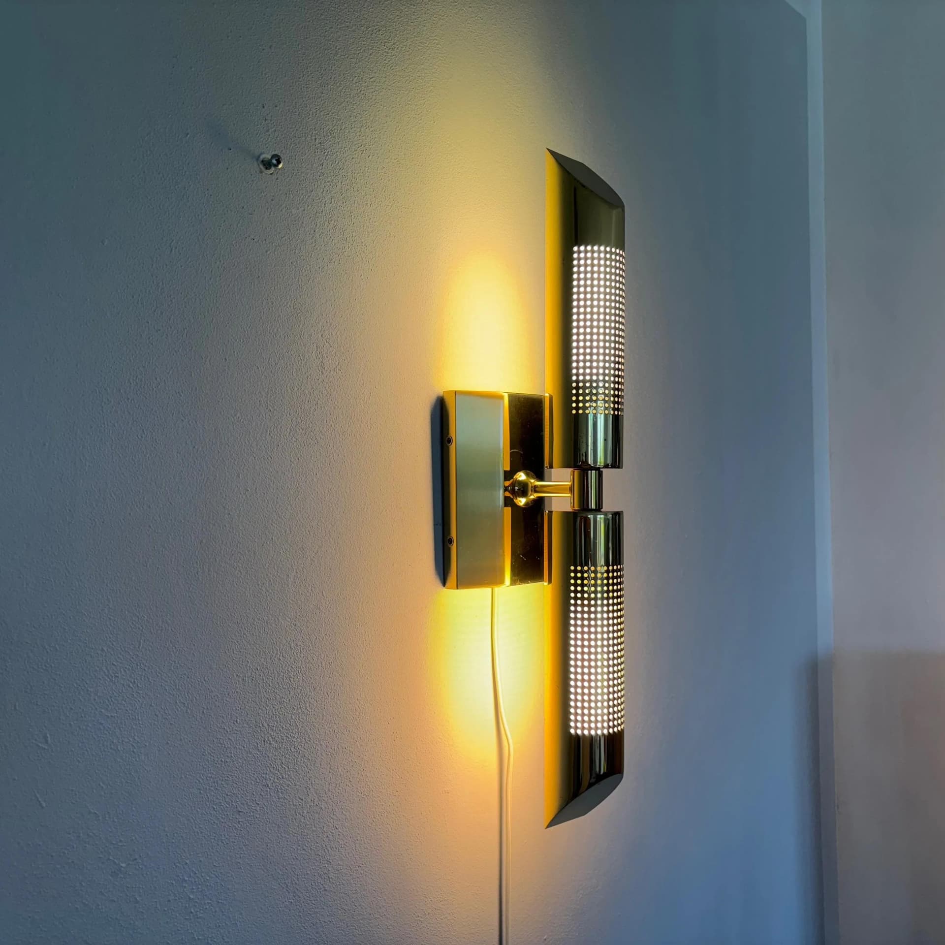 Kinkiet, złoty, mosiądz, Niemcy, lata 80. - 14130