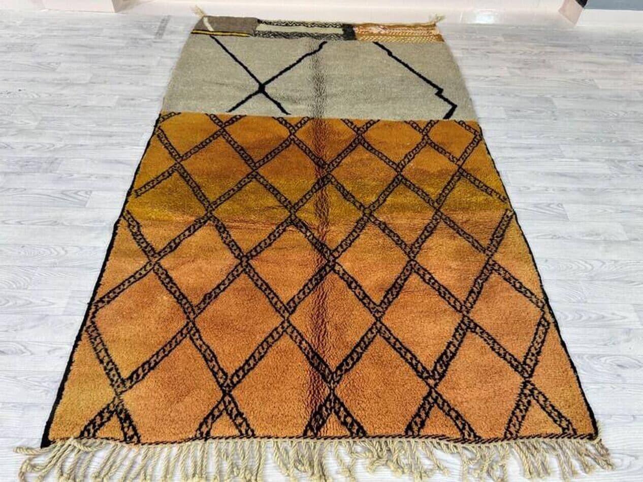 Ręcznie tkany dywan 250x150 cm, wełna, wielokolorowy, Maroko - 200651