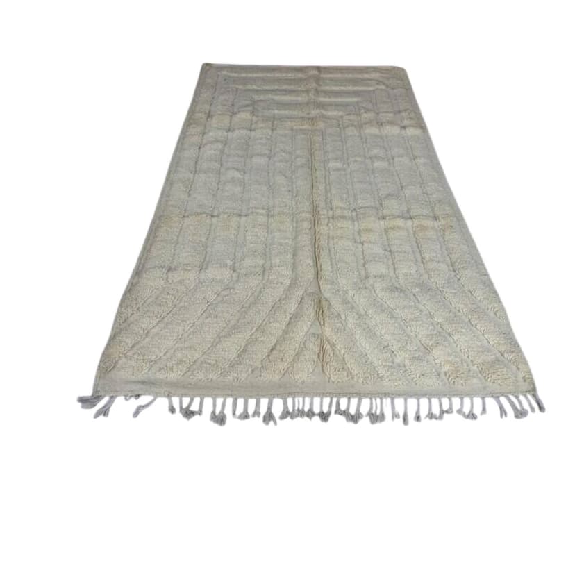 Ręcznie tkany dywan 250x150 cm, wełna, biały, Maroko