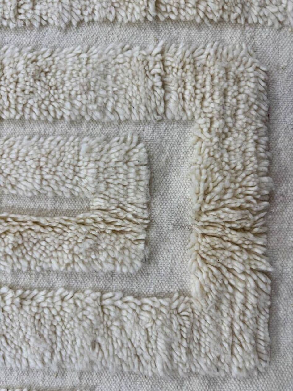 Ręcznie tkany dywan 250x150 cm, wełna, biały, Maroko - 200644