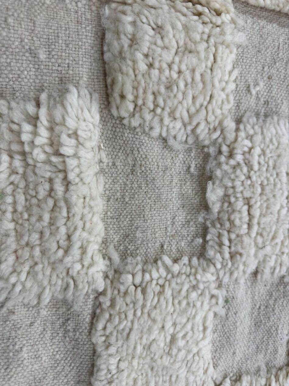 Ręcznie tkany dywan 250x150 cm, wełna, biały, Maroko - 200636