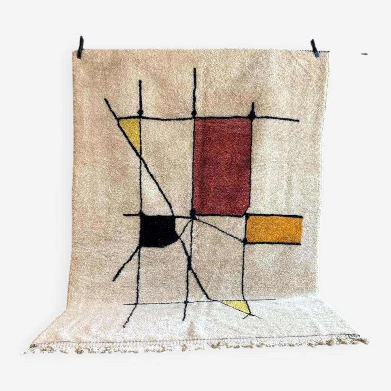 Ręcznie tkany dywan 250x150 cm, wełna, multikolor, Maroko - 201703