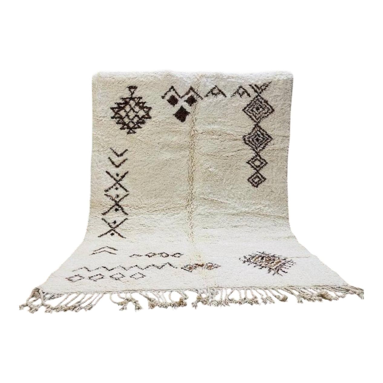 Ręcznie tkany dywan 250x150 cm, wełna, biały, Maroko