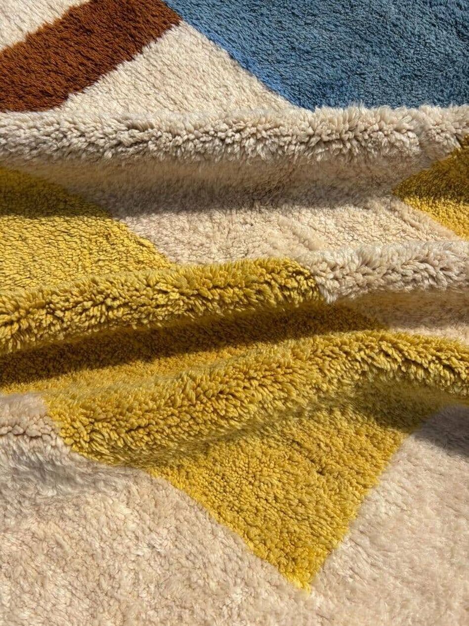 Ręcznie tkany dywan 200x300 cm, wełna, multikolor, Maroko - 201690