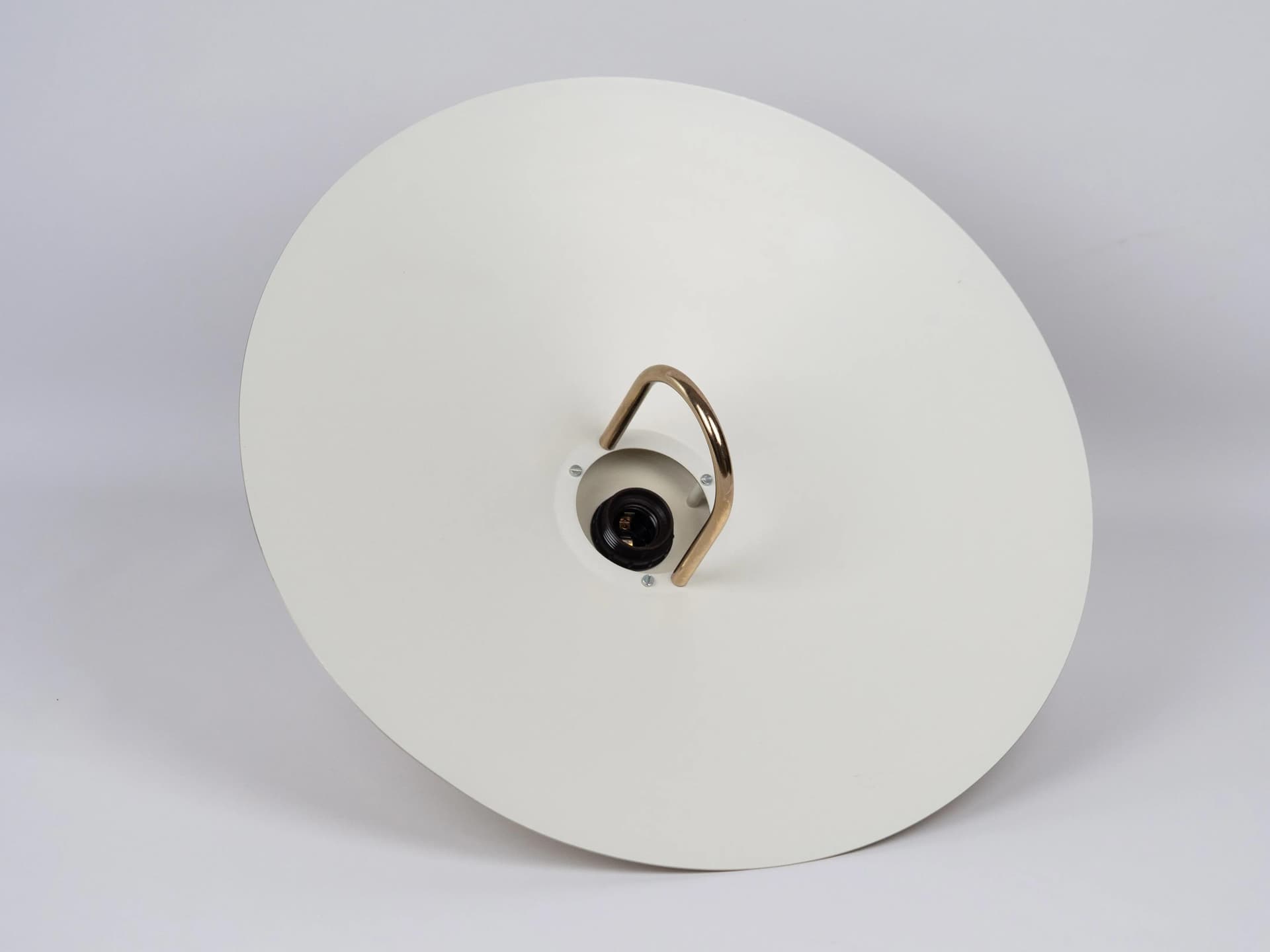 Golden Aluminum Pendant Lamp, Scandinavian Style, Denmark, 1970s - 14579