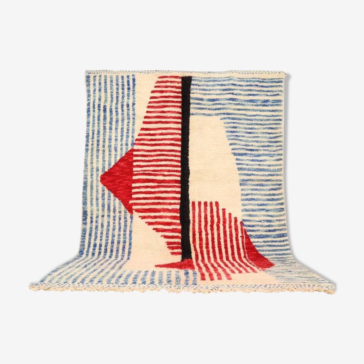 Ręcznie tkany dywan 200x300 cm, wełna, multikolor, Maroko - 201682