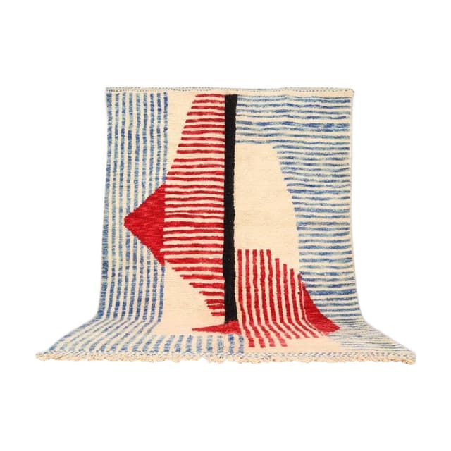 Ręcznie tkany dywan 200x300 cm, wełna, multikolor, Maroko - WYMIARY