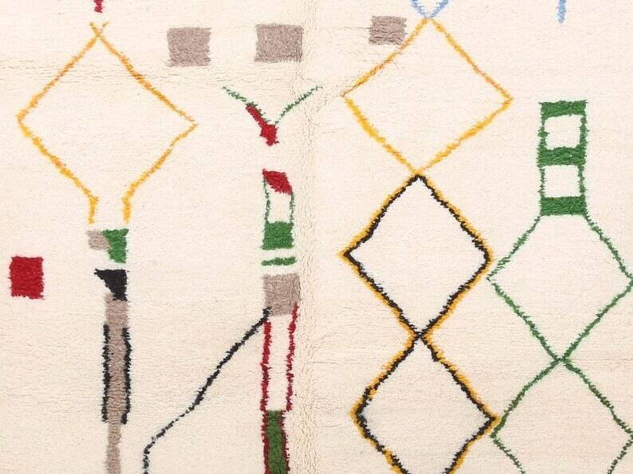 Ręcznie tkany dywan 250x150 cm, wełna, multikolor, Maroko - 201644