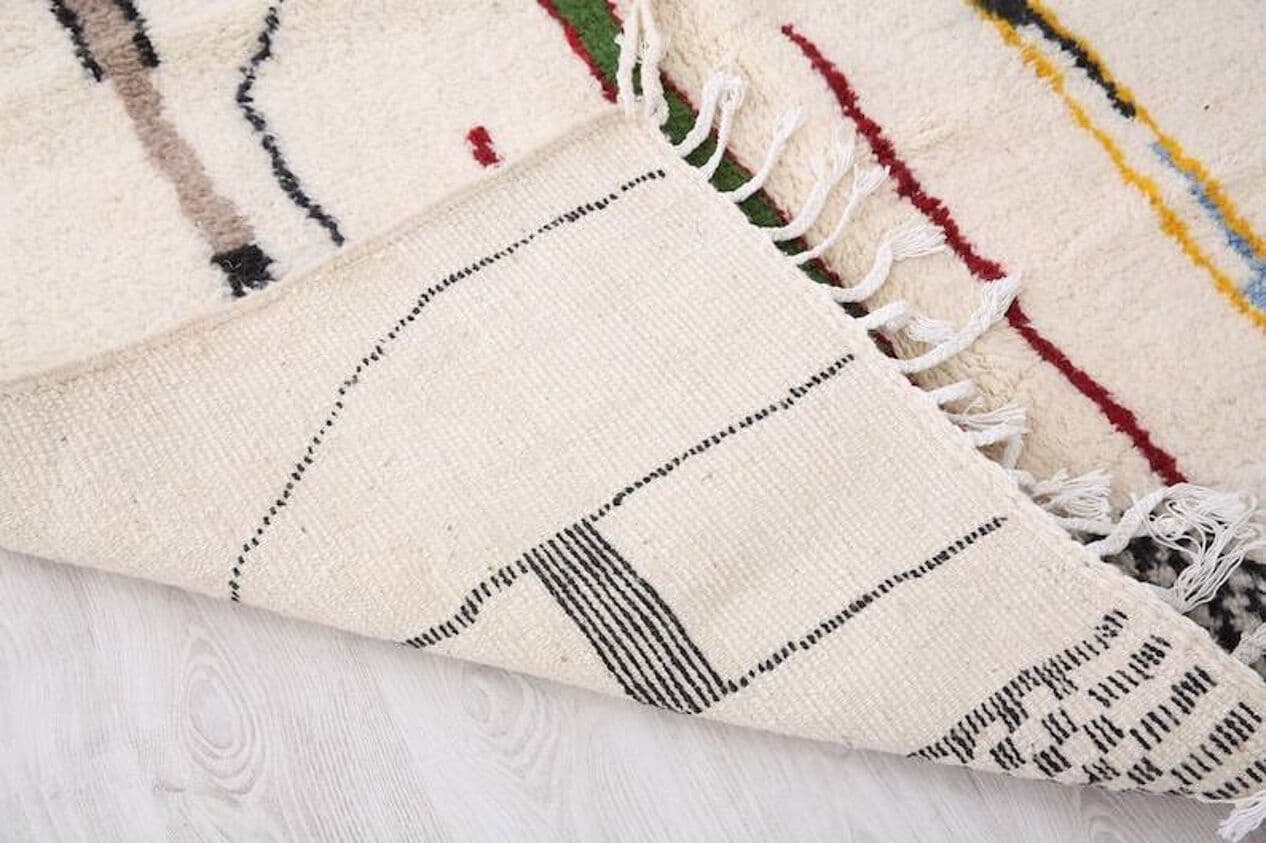 Ręcznie tkany dywan 250x150 cm, wełna, multikolor, Maroko - 201639