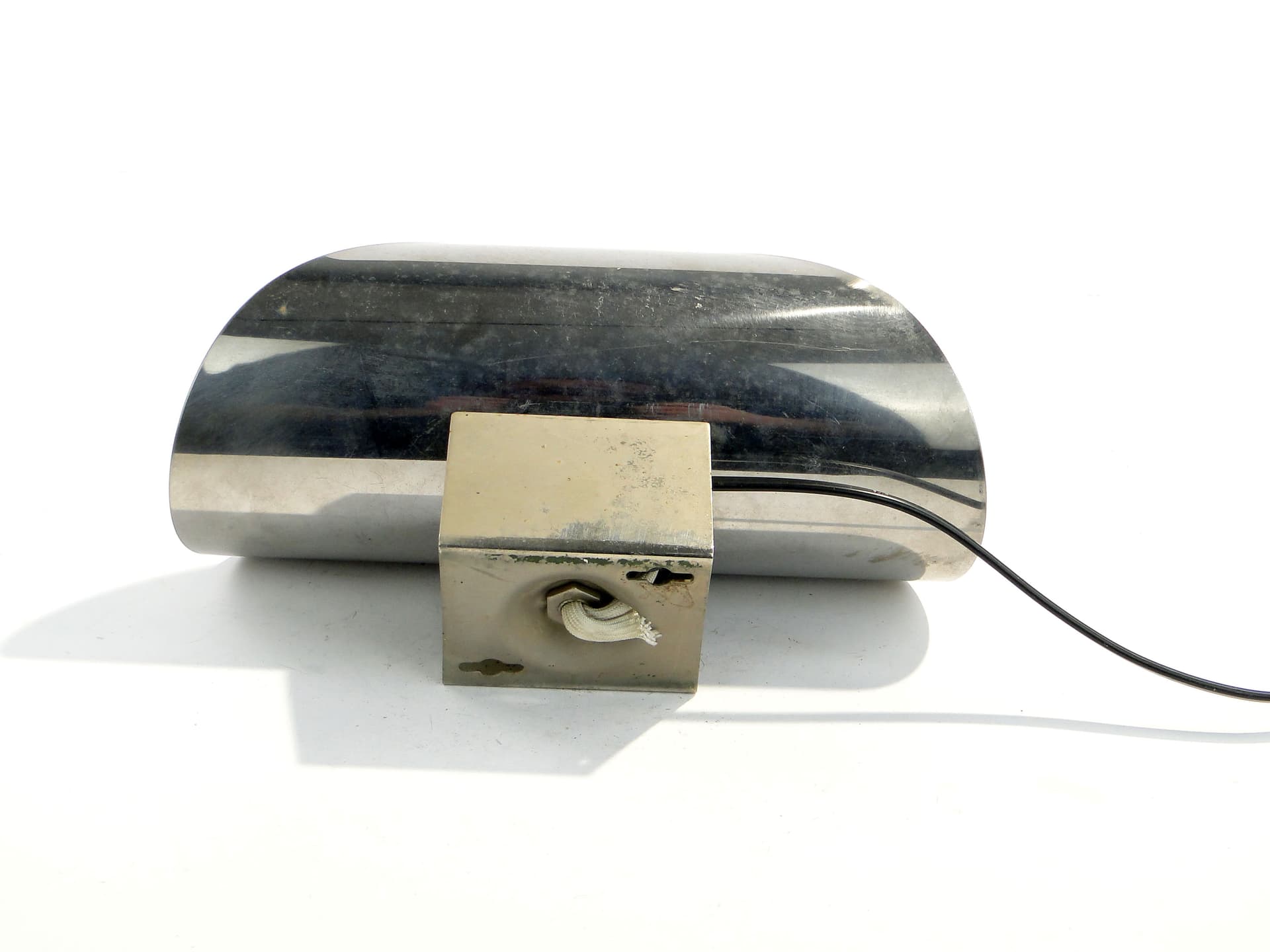 Wall sconce, Space Age, silver, chrome steel, Polam Wieliczka, Poland, 1960s. - 1420