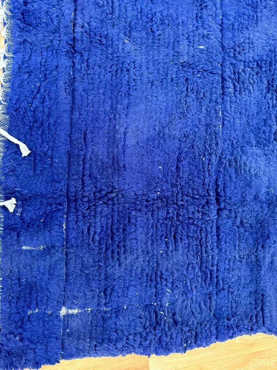 Ręcznie tkany dywan 200x300 cm, wełna, niebieski, Maroko - 201614