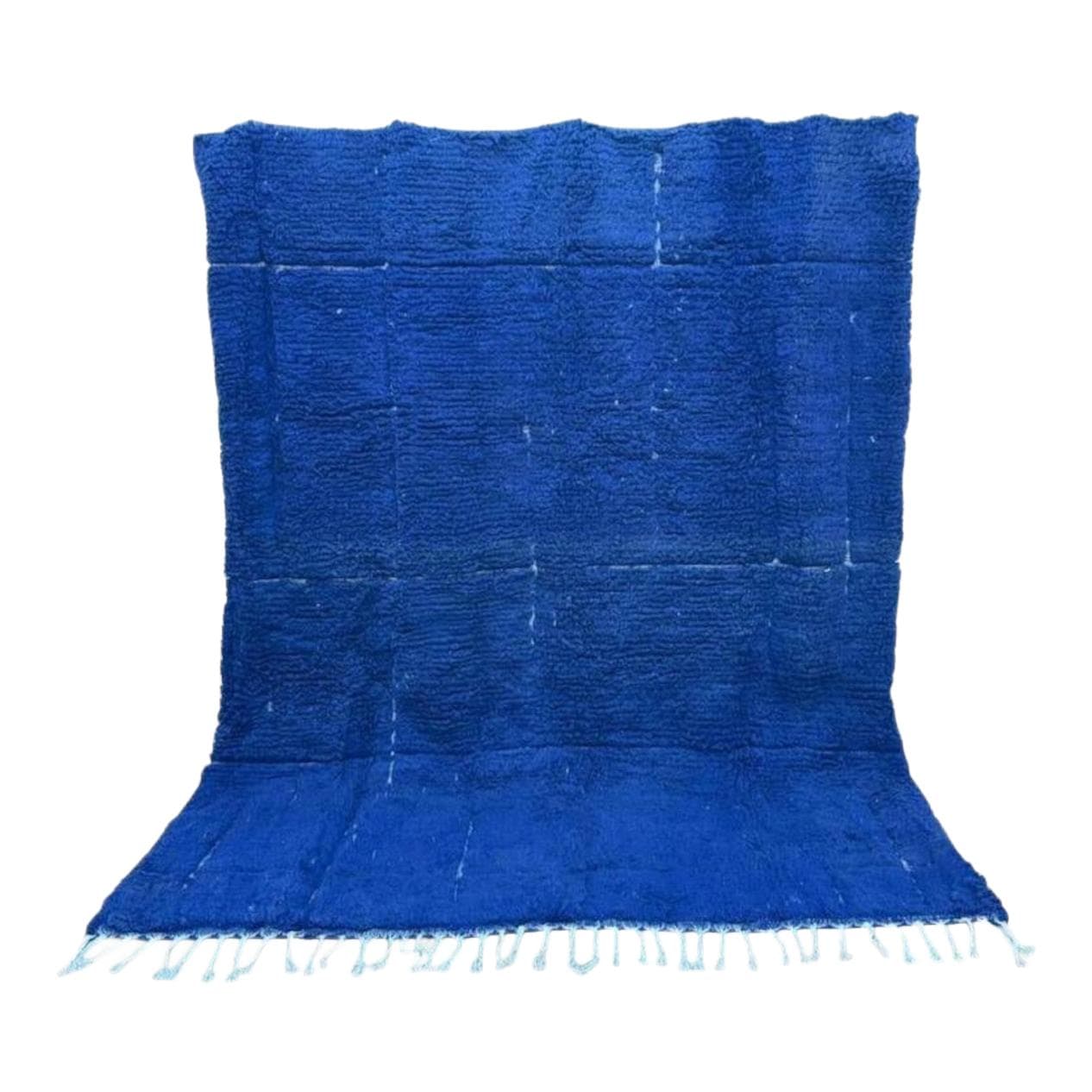 Ręcznie tkany dywan 200x300 cm, wełna, niebieski, Maroko